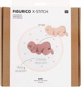 Borduurpakket baby van rico Design 100110 incl borduurring