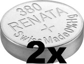 Renata 380 / SR936W zilveroxide knoopcel horlogebatterij 2 (twee) stuks