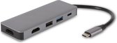 SBVR EV44 - USB C Hub - 7 in 1 USB Adapter - 2x HDMI (4K) Extended screen en 100W Power Delivery - Voor o.a. MacBook en HP