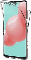 Samsung A41 Hoesje 360 en Screenprotector in 1 - Samsung Galaxy A41 Case 360 graden Transparant