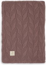 Jollein Wieg Deken Spring Knit 75x100cm - Chestnut/Coral Fleece
