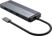 ORICO USB-C hub met 3x USB-A, RJ45 en USB-C 100W Power Delivery - Sky Grey
