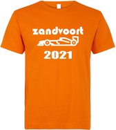 T-shirt kids oranje Zandvoort 2021 raceauto | race supporter fan shirt | Grand Prix circuit Zandvoort | Formule 1 fan | Max Verstappen / Red Bull racing supporter | racing souvenir | maat 140