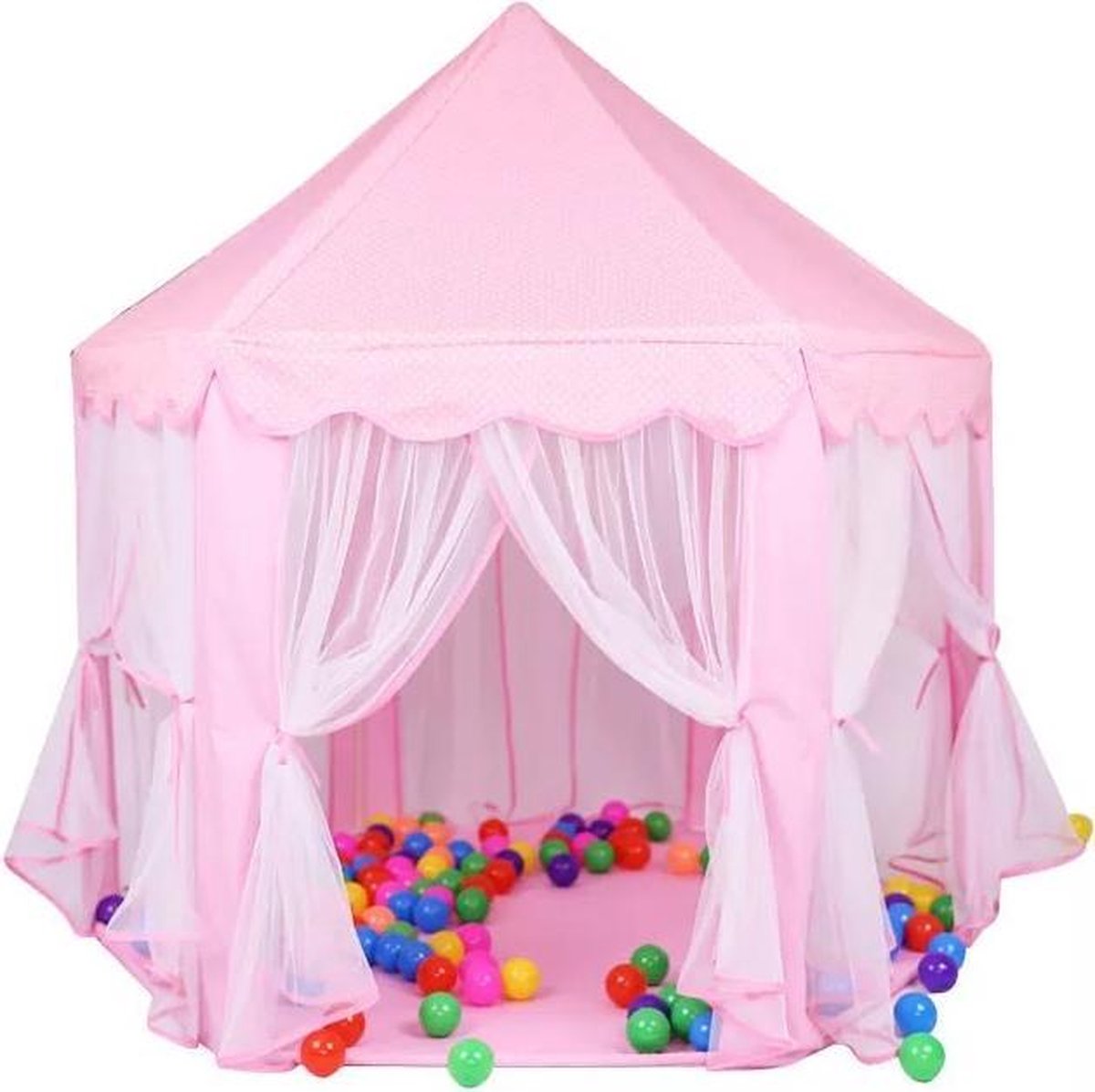 KRUZZEL Speeltent prinses roze kindertent indoor outdoor 23476