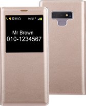 Mobigear Call ID  Bookcase voor de Samsung Galaxy Note 9 - Goud