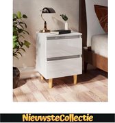 luxe Scandinavische houten nachtkastjes set van 2 hoogglans wit - nachtkastje - 2 stuks - slaapkamer - industrieel - modern - meubels - Nieuwste Collectie