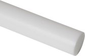 Teflon kunststof staf Wit | Ø 40 mm x L=1000 mm | PTFE | Fluon staaf | rondstaf draaibank materialen