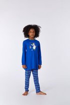 Woody pyjama meisjes - blauw - ijsbeer - 212-1-BLB-S/852 - maat 98