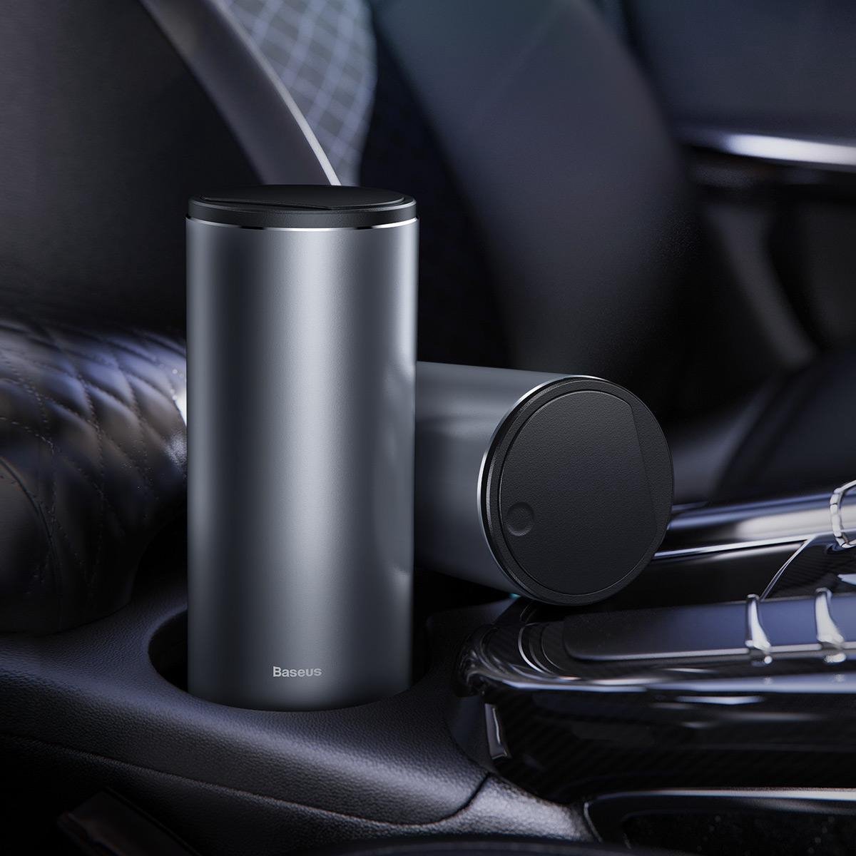 Goedkoopste Baseus - Mini Auto Prullenbak Bekerhouder - 0.5 Liter - Space Gray