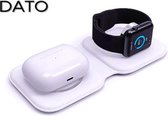 DATO® Magsafe 2 in 1 Oplaadstation 15W | Wireless Charger Android Apple | Qi Draadloze Oplader iPhone Samsung