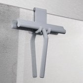 BOTC Douchewisser Grijs met Ophangsysteem - Raamwisser- Trekker Douche - Silicone - 21cm x 16cm - Badkamer Accessoires