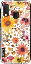 Casetastic Samsung Galaxy A20e (2019) Hoesje - Softcover Hoesje met Design - Flowers Gold Print