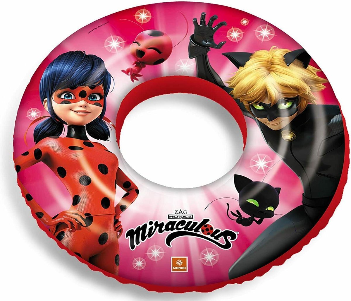 Sac De Natation Miraculous Ladybug - Rouge Et Noir à Pois - 40x25x18cm - Pour Fille - Piscine Ou Plage