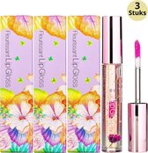 Glamfox Witch Flower Lip Gloss - Lip Plumper Lipgloss Met 24 Karaat Goudschilfers En Heks Bloem - 3-Pack