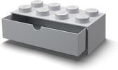 LEGO Iconic Bureaulade - Brick 8 - Stapelbaar - Grijs - 5.8L - 31,6cm x 15,8cm x 11,3cm