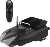 Voerboot Dubbele Voerbak met Fluistermotor - Voerboot karper – Baitboat - Karpervissen - Visspullen - Vissersboot - Vis accessoires - 3 Kg Draagvermogen - Volledige set (inclusief accu & batterijen) - Zwart