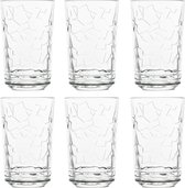 Libbey Longdrinkglas Aether Cracked – 410 ml / 41 cl – 6 Stuks - Vaatwasserbestendig - Hoge kwaliteit