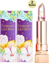 GLAMFOX Witch Flower Lippenstift - Lip Plumper Lipstick met 24 Karaat Goud Korrels en 100% Echte Bloem - Lippenstift Langhoudend - Lippenbalsem - Korean Beauty Make Up - 2-Pack