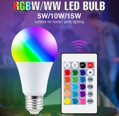 E27 Smart Control Lamp Led Rgb Licht Dimbare 5W 10W 15W Rgbw Led Lamp Kleurrijke Veranderende Lamp led Lampada Rgbw Wit Decor Thuis