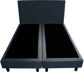 Bedworld Boxspring 140x220 - Velours - Blauw (ML77)