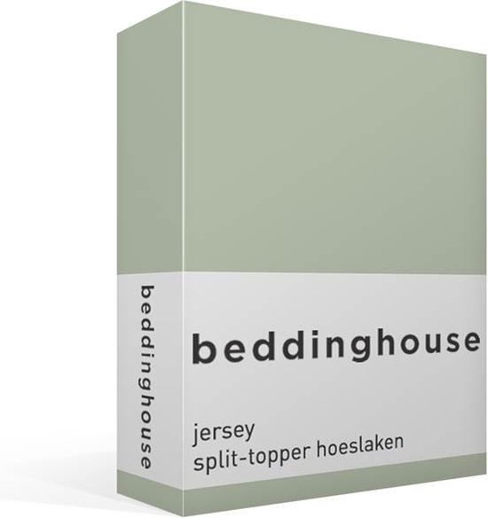 Beddinghouse Jersey - Split-topper - Hoeslaken - Tweepersoons - 140x200/220 cm - Green