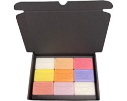 Soap bar set mini savon de marseille Muguet, Jasmijn, Passievrucht, Citroen, Meloen, Lavendel, Rose, Kersenbloesem, ezels melk - cadeauset - cadeau - zeep kado