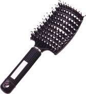 Achaté Anti Klit Haarborstel - Detangle Brush - Zwart