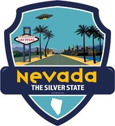 Signs-USA - Landmark - State USA - Nevada - Wandbord - 28 x 31 cm