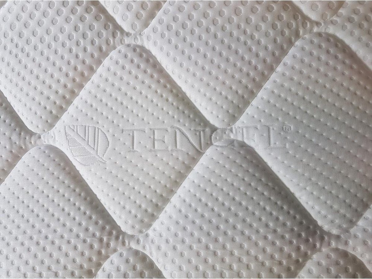 Tencel Original Topdekmatras XXL - Topper 100x200 - 12 cm dik - Tencel hoes - Visco Nasa Traagschuim - Tencel tijk - 12cm dik - Orthopedisch Wit