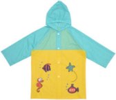 Free And Easy Regenjas Junior Polyester Geel/turquoise Maat L