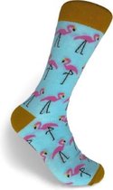 JustSockIt Flamingo sokken - Sokken - Leuke sokken - Vrolijke sokken - Dieren sokken
