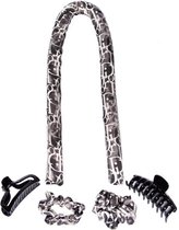 Heatless curls - Zijde haarkruller - Heatless hair curling ribbon - Haar krullen zonder hitte -  scrunchies - 2 klemmen