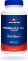 Orthovitaal - Magnesiumcitraat 200 mg - 120 tabletten - Mineralen - vegan - voedingssupplement