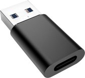 USB A naar C adapter - USB 3.1 gen 1 - Aluminium - Zwart - Allteq