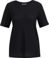 WE Fashion Dames T-shirt met opengewerkt dessin
