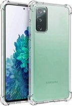 Shockproof Flexibele achterkant Silicone hoesje transparant Geschikt voor: Samsung Galaxy S20 FE 4G / 5G
