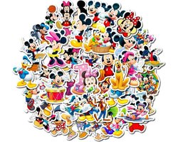 ProductGoods - 50 Stuks Mickey Mouse Stickers - Muur Decoratie - Koffer Decoratie - Laptop Decoratie - Koelkast Decoratie - Stickervellen - Mickey Mouse