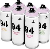 MTN 94 Siva Violet - paarse spuitverf - 6 stuks - 400ml lage druk en matte afwerking;MTN 94 Siva Violet - paarse spuitverf - 6 stuks - 400ml lage druk en matte afwerking