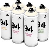 MTN 94 Tofu Grey - beige spuitverf - 6 stuks - 400ml lage druk en matte afwerking