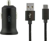 Auto oplader KSIX USB 2.4A Zwart