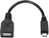 Kabel USB 2.0a naar Micro USB B NANOCABLE 10.01.3500 15 cm Zwart
