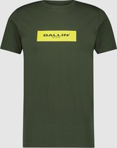 Ballin Amsterdam -  Heren Slim Fit   T-shirt  - Groen - Maat XL