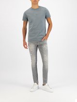Purewhite -  Heren Regular Fit    T-shirt  - Blauw - Maat XS