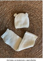 Sarlini muts + sjaal wit 1-2 jaar