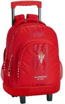 Schoolrugzak met Wielen Compact Real Sporting de Gijón Rood