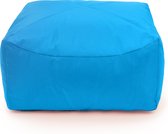 Drop & Sit Poef – Turquoise – 65 x 65 x 35 cm - Vierkant