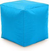 Drop& Sit Poef Nylon – Turquoise – 40 x 40 x 40 cm - Vierkant - Vierkant