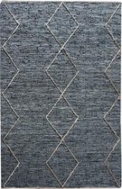 The Rug Republic Hand Woven FABRY Blue 8 x 10 ft CARPET