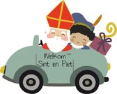 RAAMSTICKER SINTERKLAAS - Hippe Sinterklaas raamstickers - A4 FORMAAT - Sinterklaas versiering - 21 cm x 29,7 cm  - Sinterklaas raamsticker gekleurd