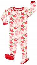 Meisjes Pijama Katoen Met Roze Vogels Ontwerp (Maat 6-12 maanden)